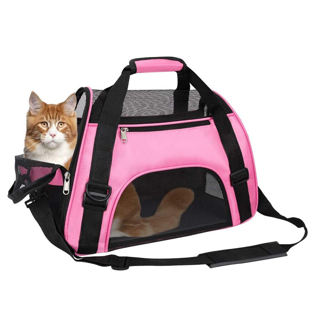 Pet Dog Cat Carrier Travel Tote Bag Comfort Case Soft Sided Airline Approved M L 24Hr Smart